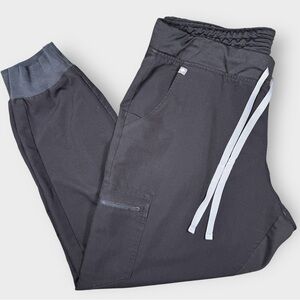 Figs Women’s XL Zamora Jogger Scrub Pants Black Medical Workwear Preowned